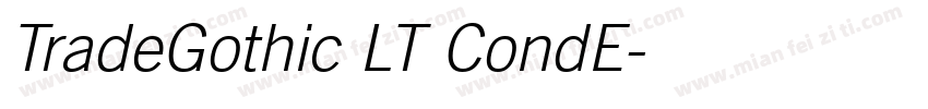 TradeGothic LT CondE字体转换